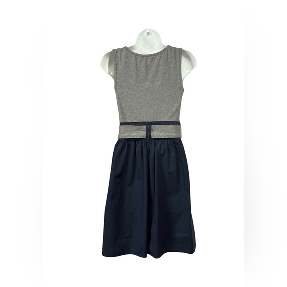 Tommy Hilfiger, Summer Dress With Cotton Top & Poplin Skirt, S, Gray, Navy - Picture 6 of 8